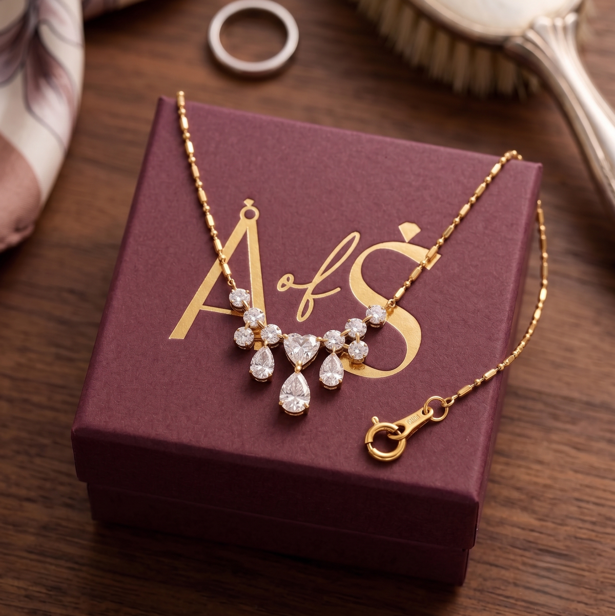 The Starlight Cascade Silver Necklace