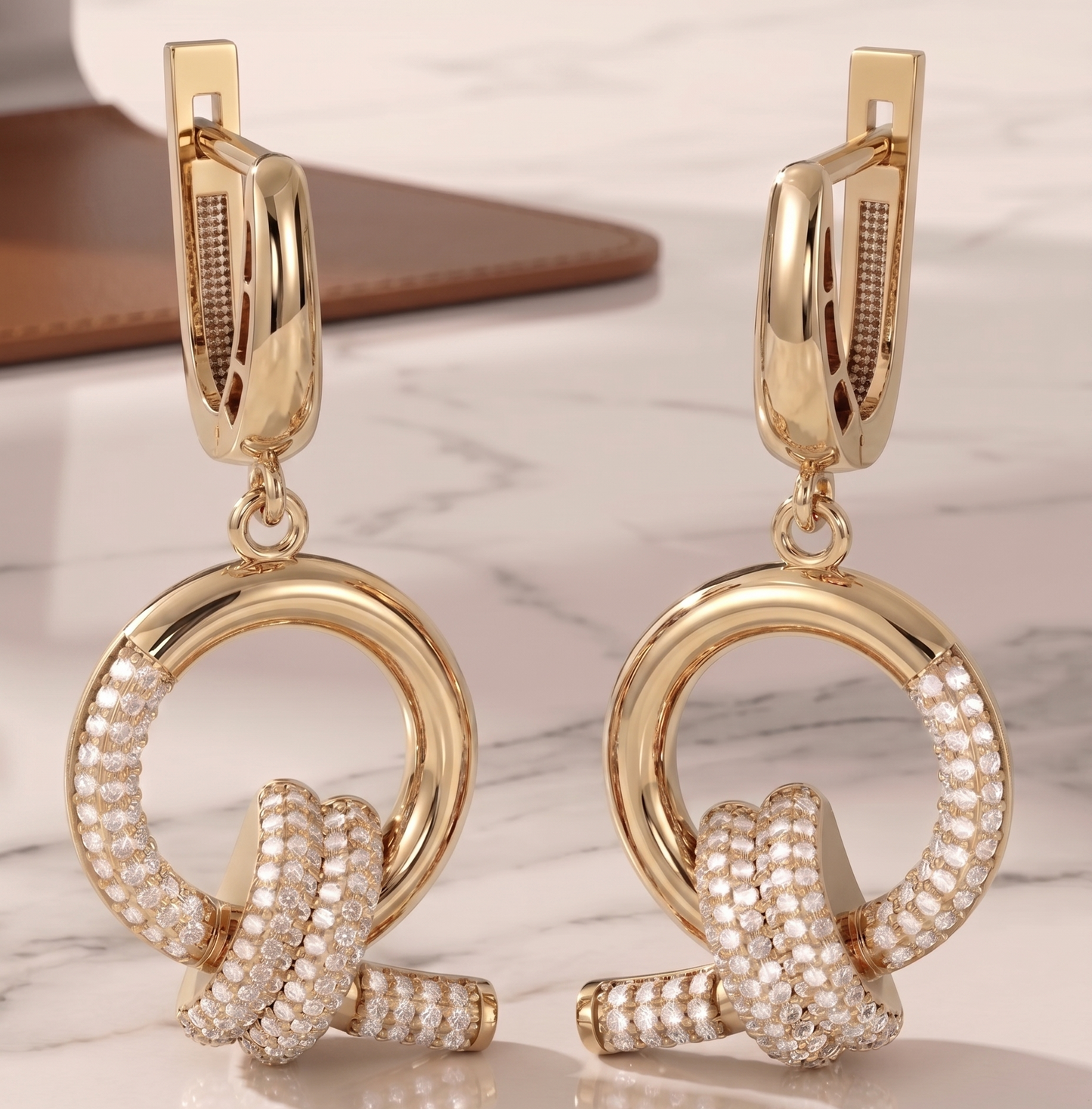 The Lumina Interlocking Ribbon Dangles