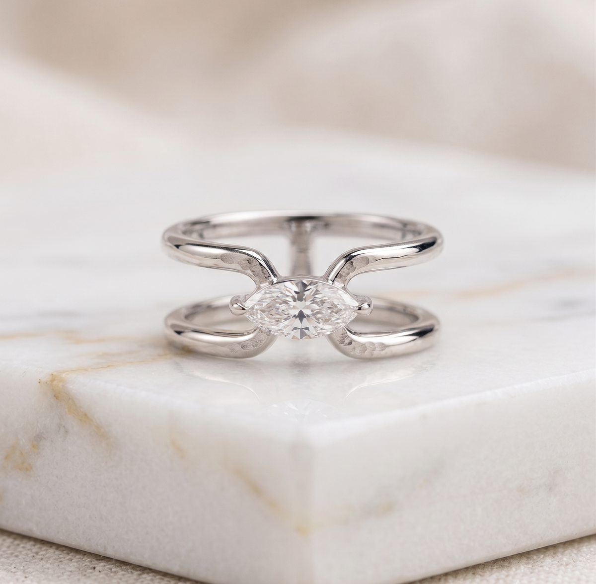 The "Nova" Double Band Silver Ring