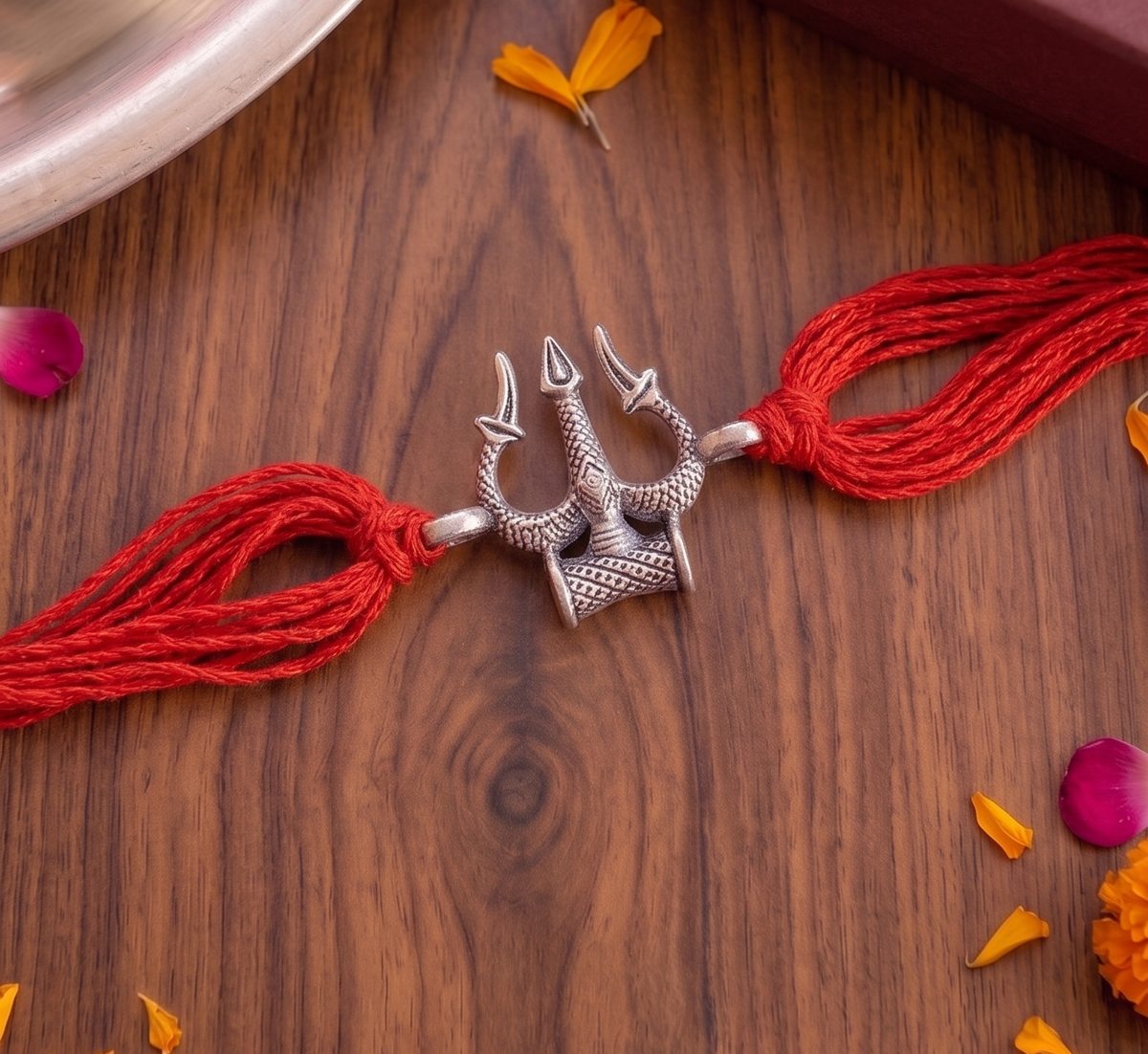 The Trisul 925 Silver Rakhi