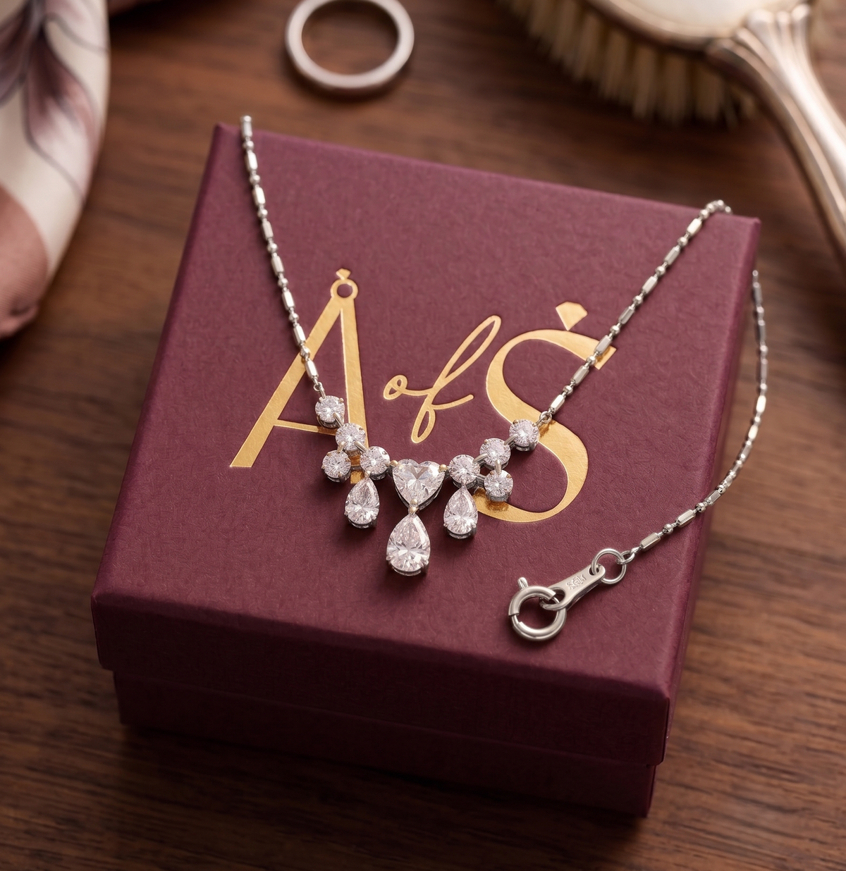 The Starlight Cascade Silver Necklace