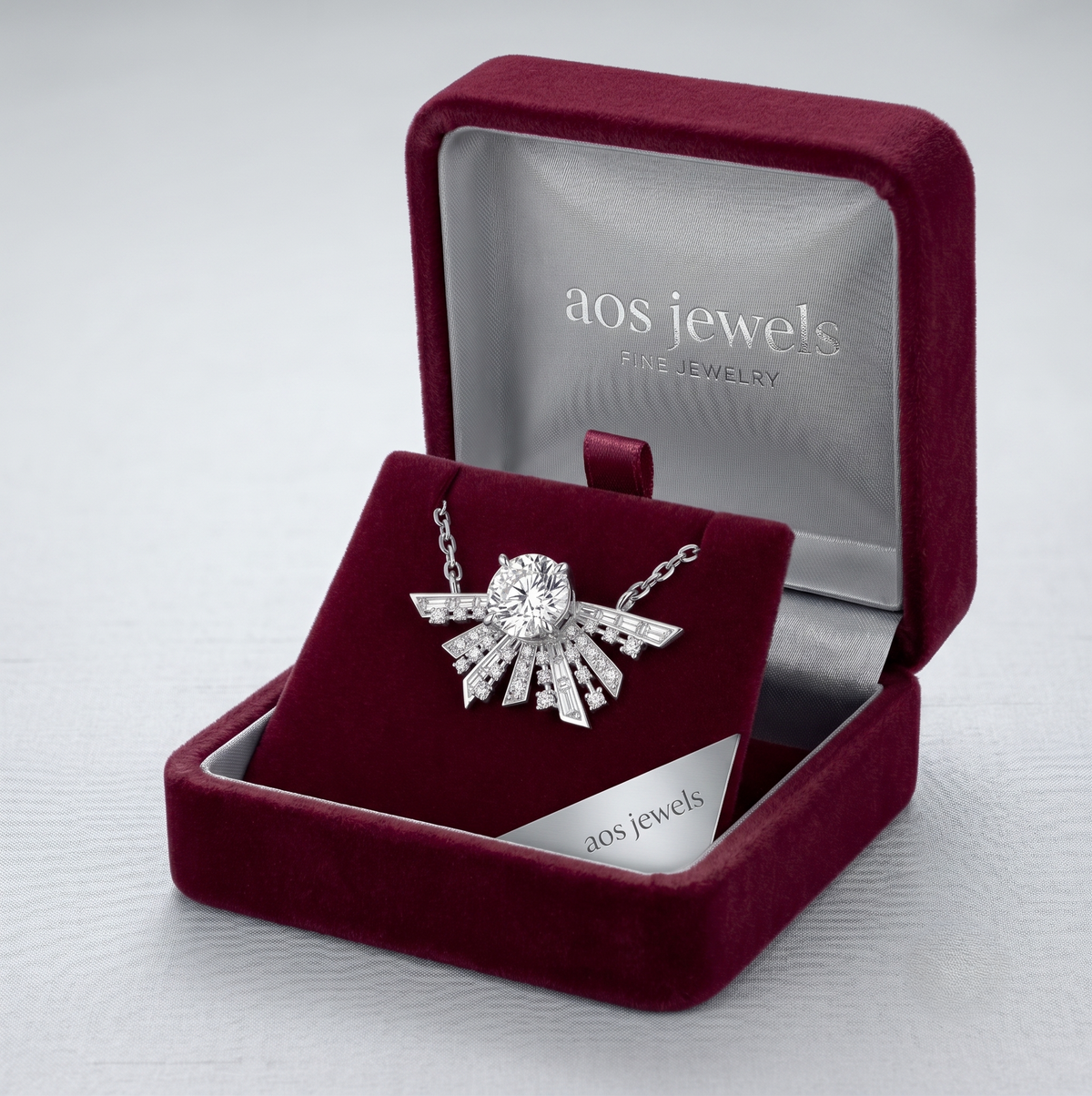 The Silver Prism Beam pendant