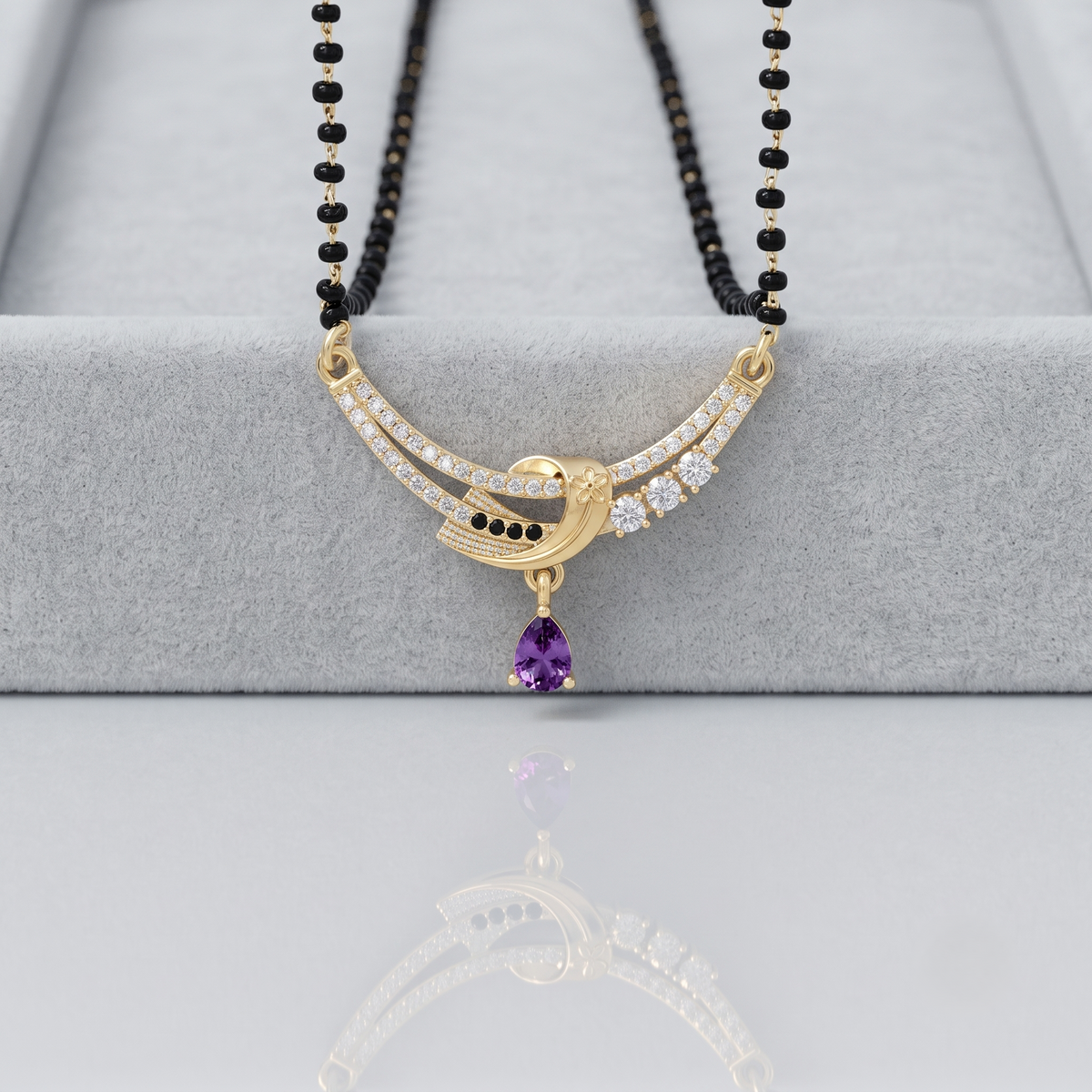 The Royal Orchid Silver Mangalsutra
