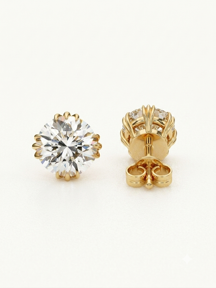 the high quality gold plated 925 stud