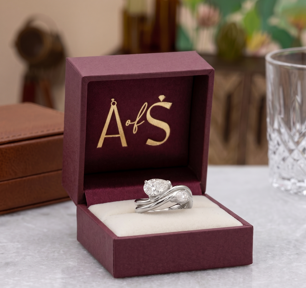 Whispering Tides Dual-Stone Silver Ring