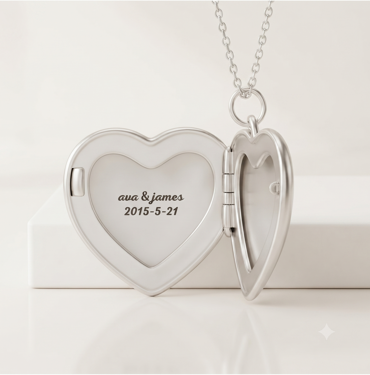 The Couple Image Silver Chain Pendant
