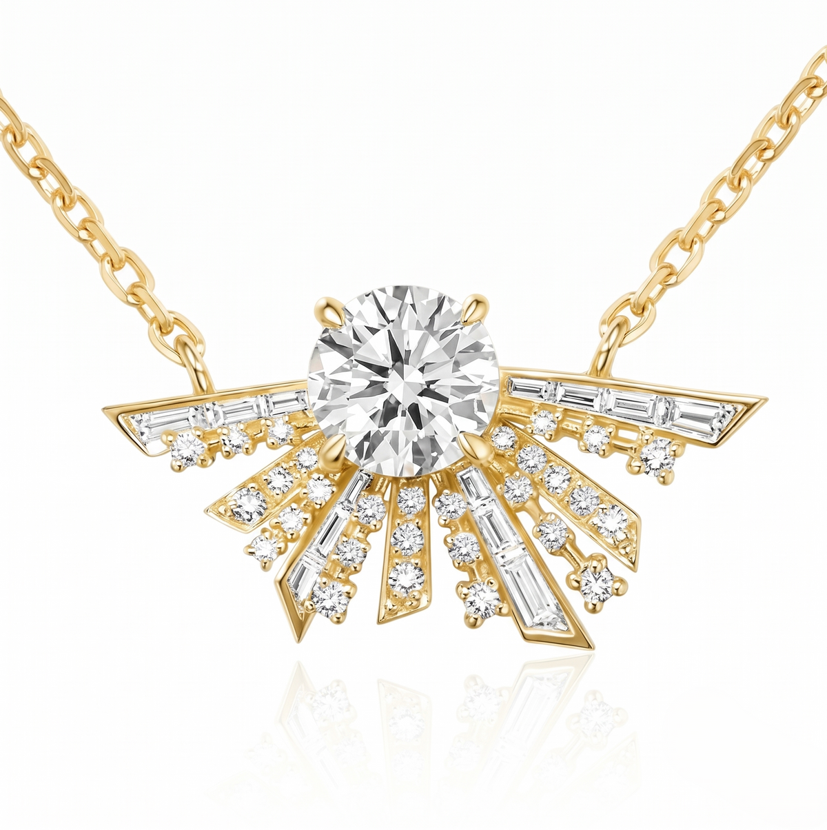 The Silver Prism Beam pendant