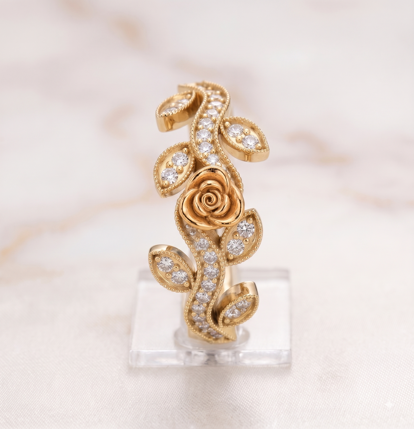 The Enchanted Rose Two-Tone Silver Ring