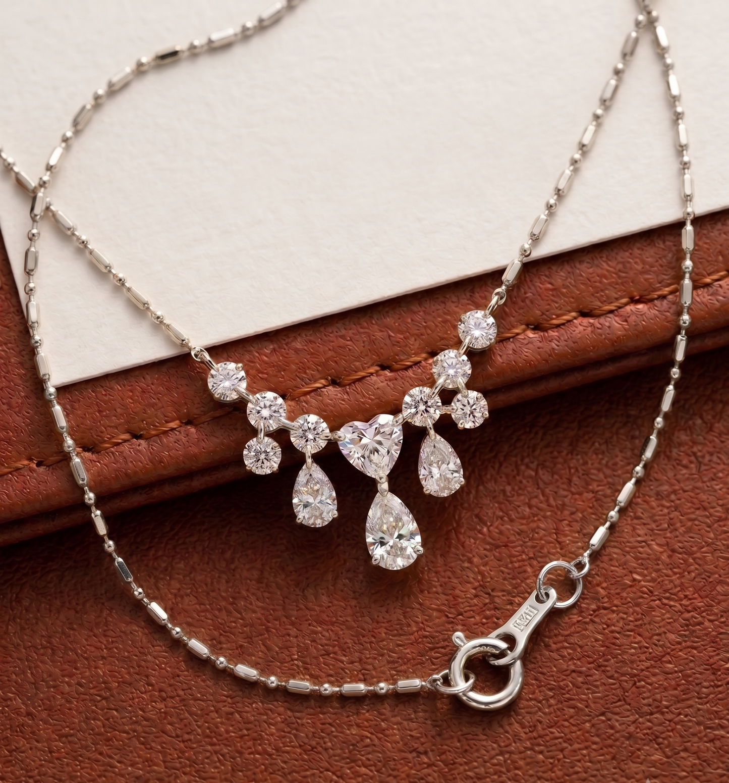 The Starlight Cascade Silver Necklace