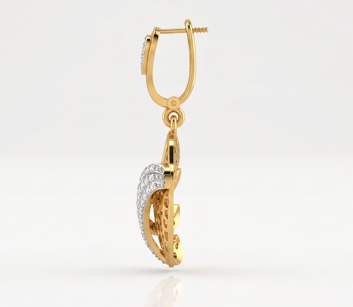 Whirlwind Elegance Open-Work Silver Earrings