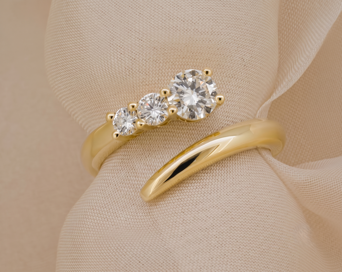 The Asymmetric Trio Wrap Silver Ring