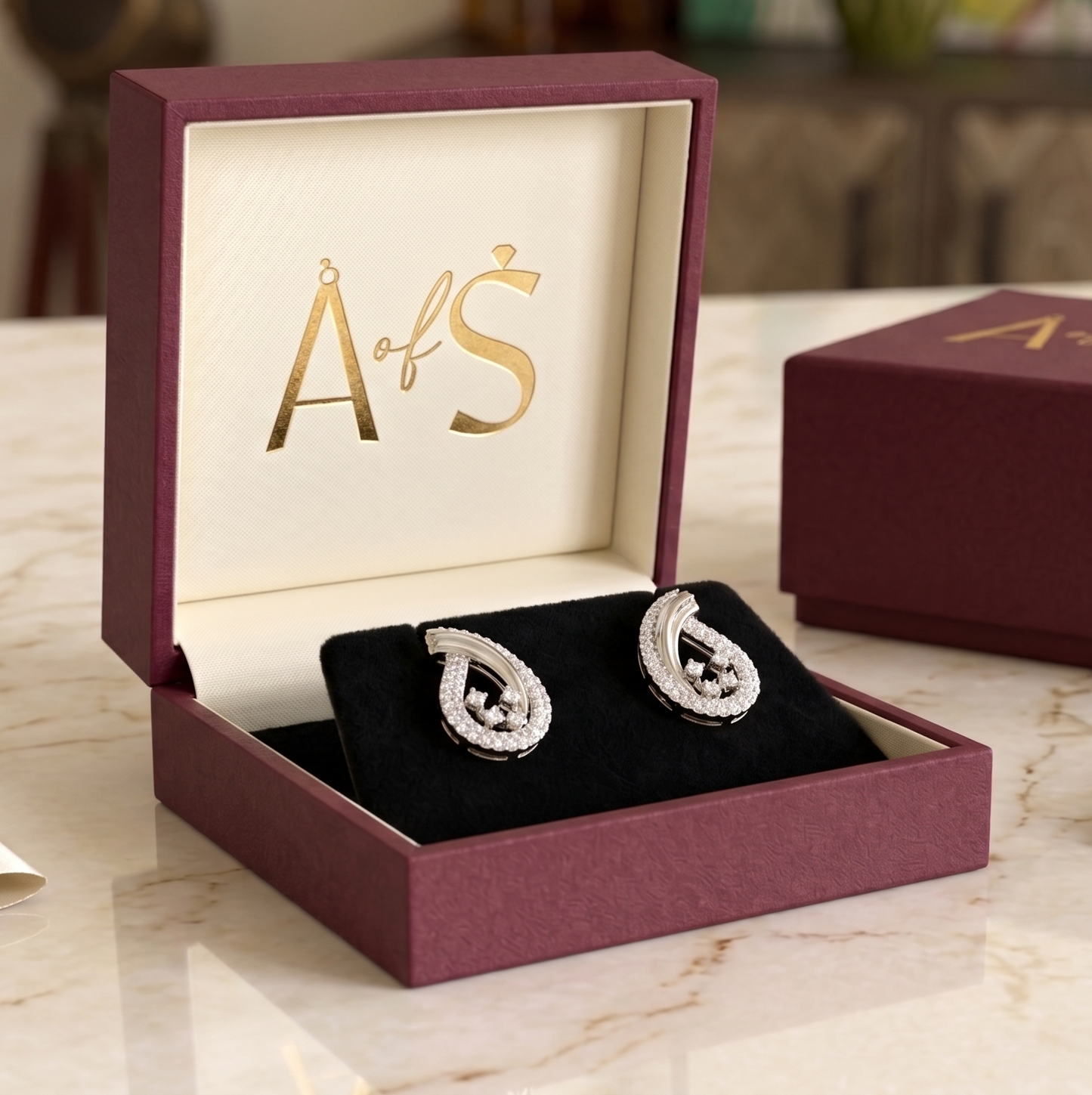 The Lumina Wave Silver Earrings