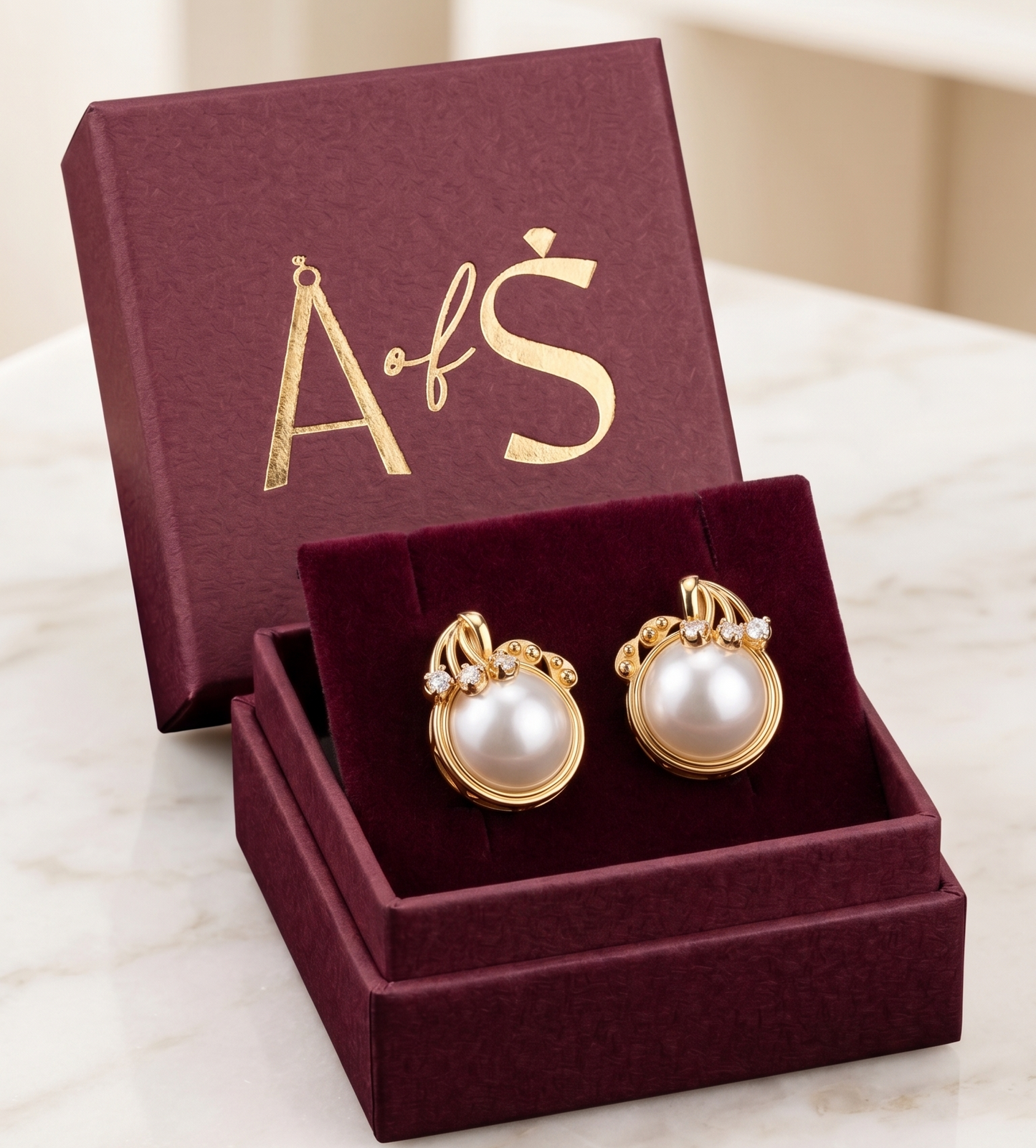 Silver Swirl & Pearl Nest Earrings