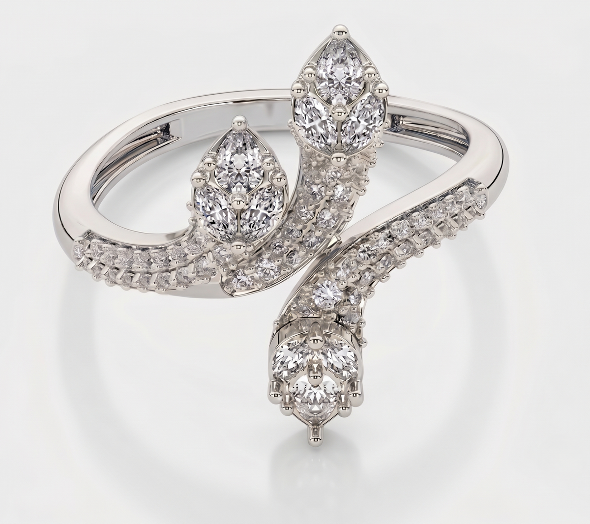 The 'Enchanted Vine' Silver Wrap Ring