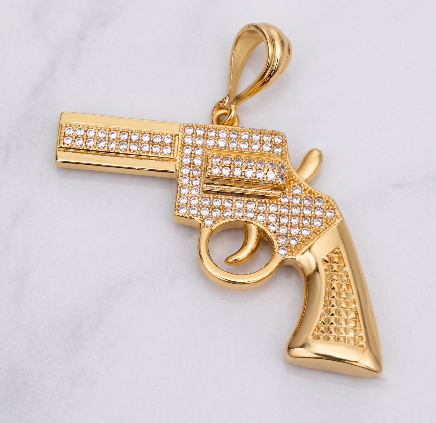 The Gold Plated Gun 925 Silver Pendant