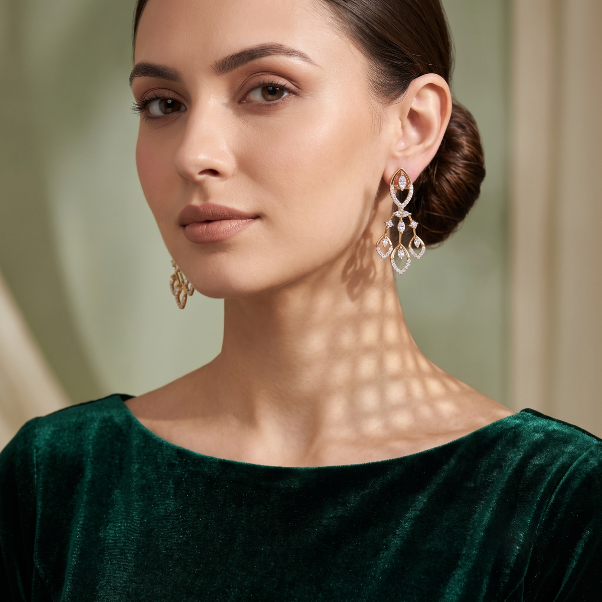 Ethereal Marquis Cascade Silver Earrings