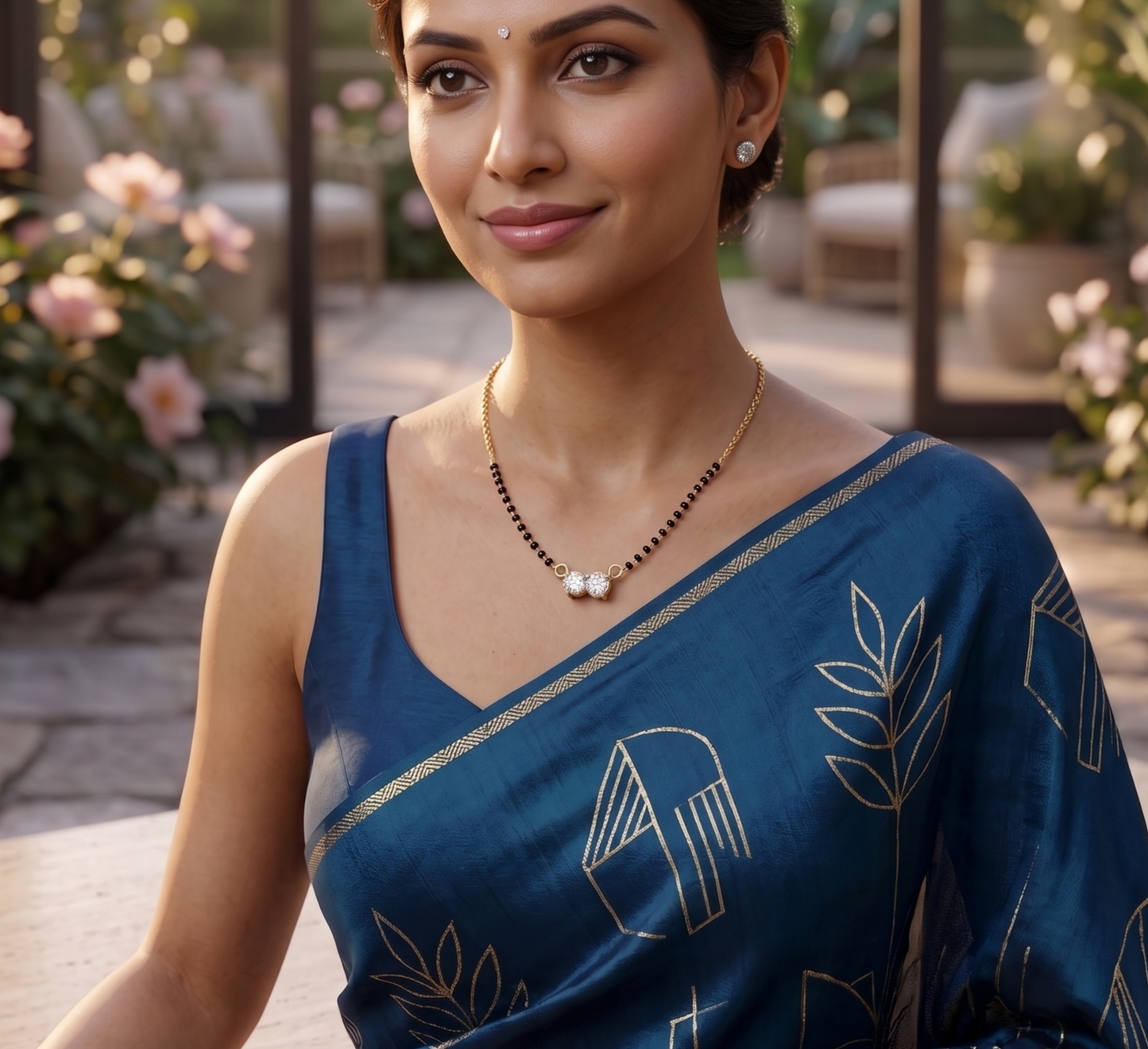 The Modern Dual Solitaire Silver Mangalsutra