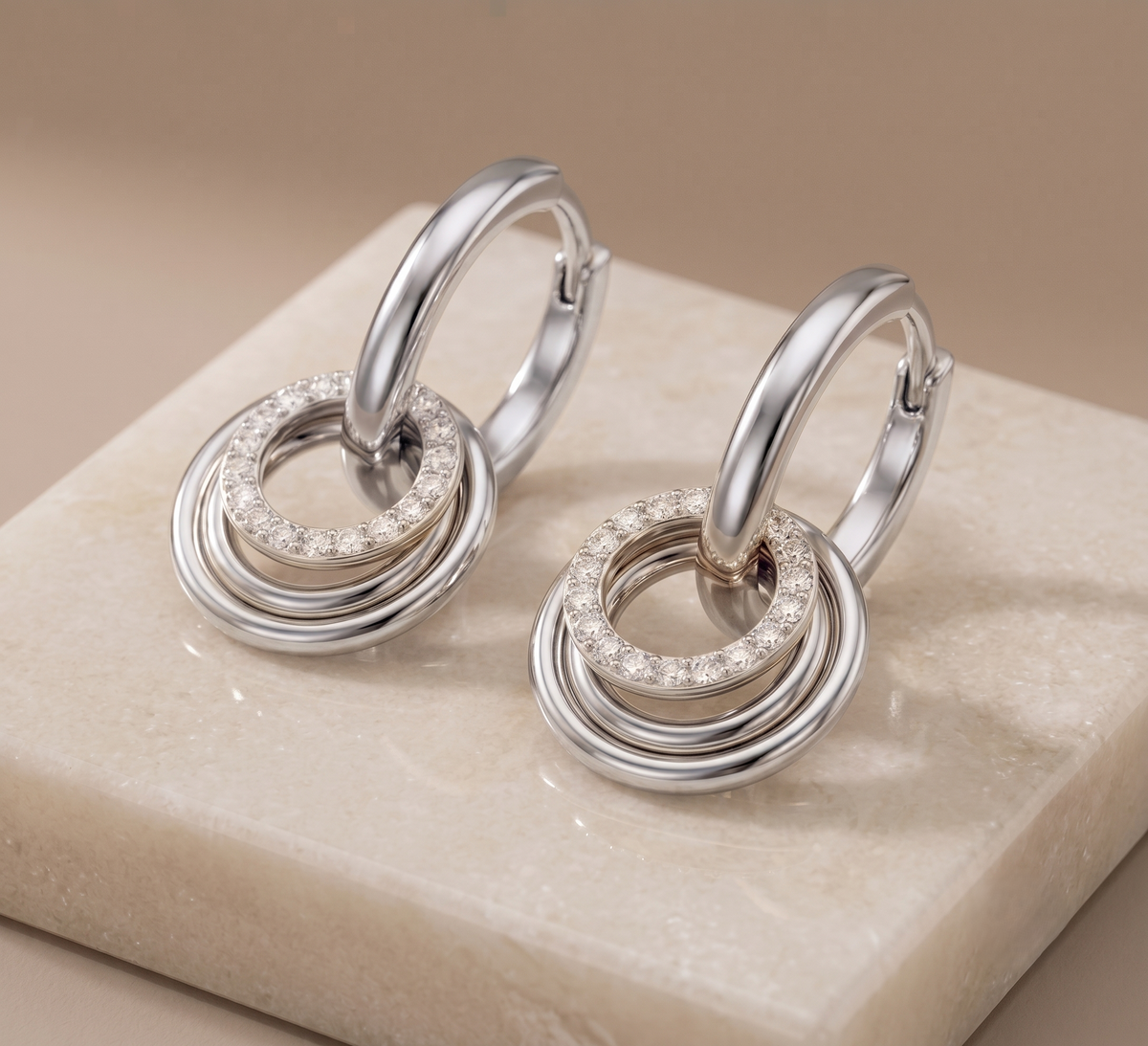 The Infinity Loop Silver Hoop Earrings