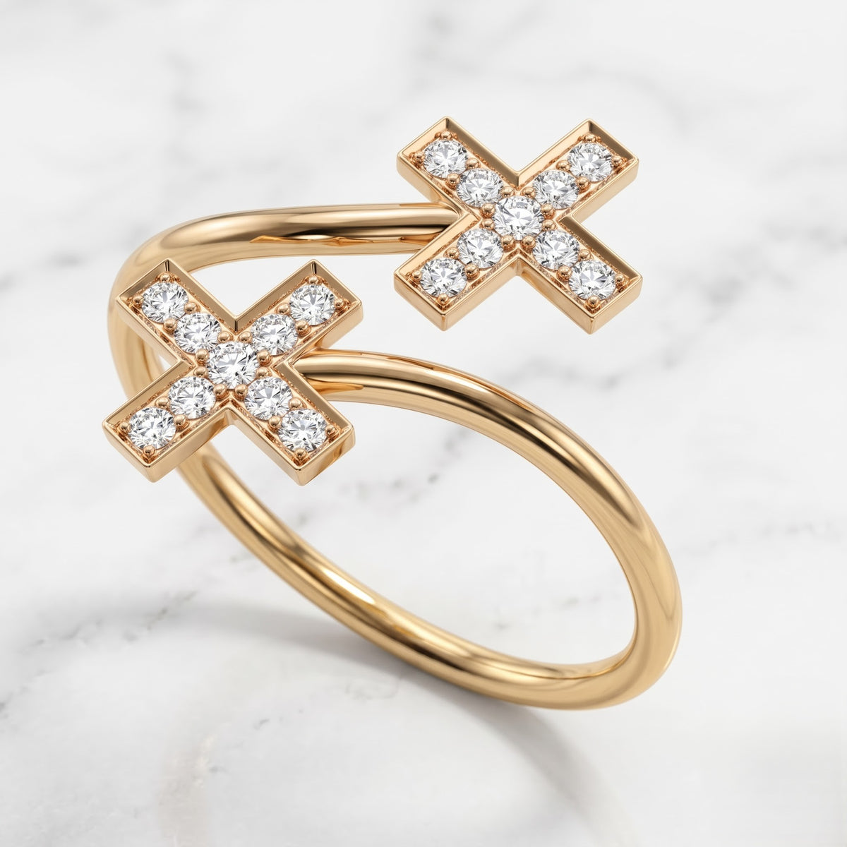 The Infinity Faith Double Cross Silver Ring