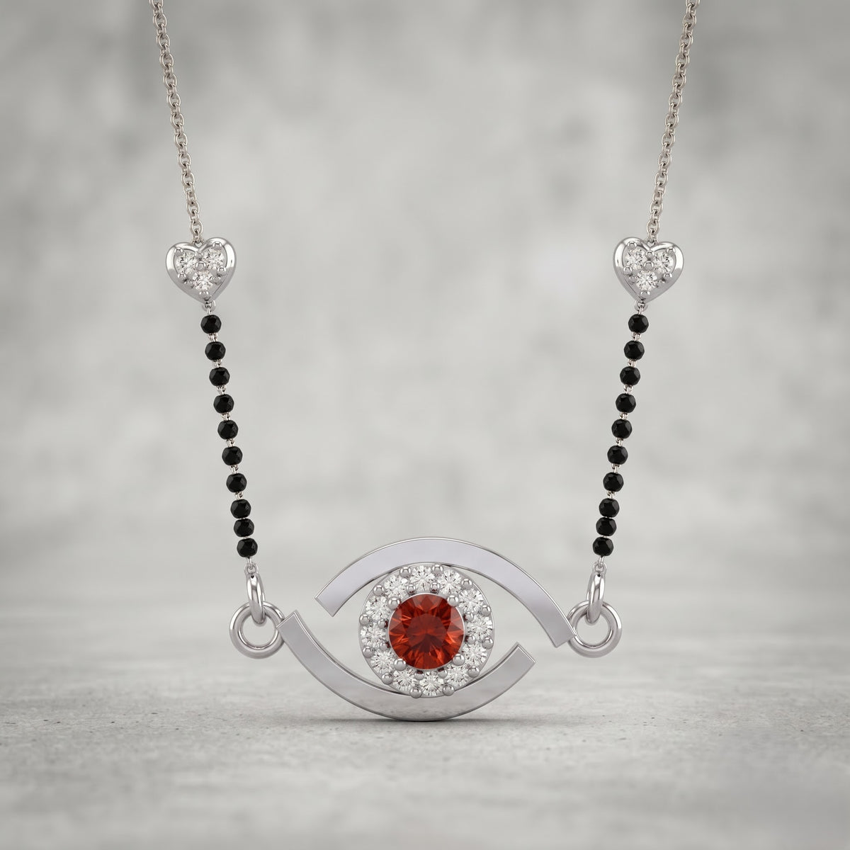 Silver Evil Eye Mangalsutra