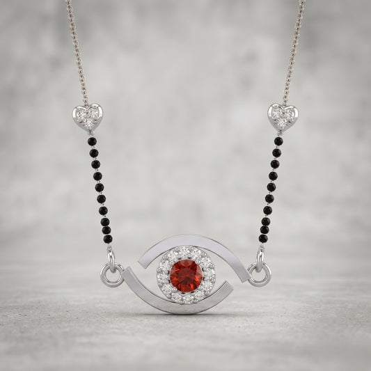 Silver Evil Eye Mangalsutra