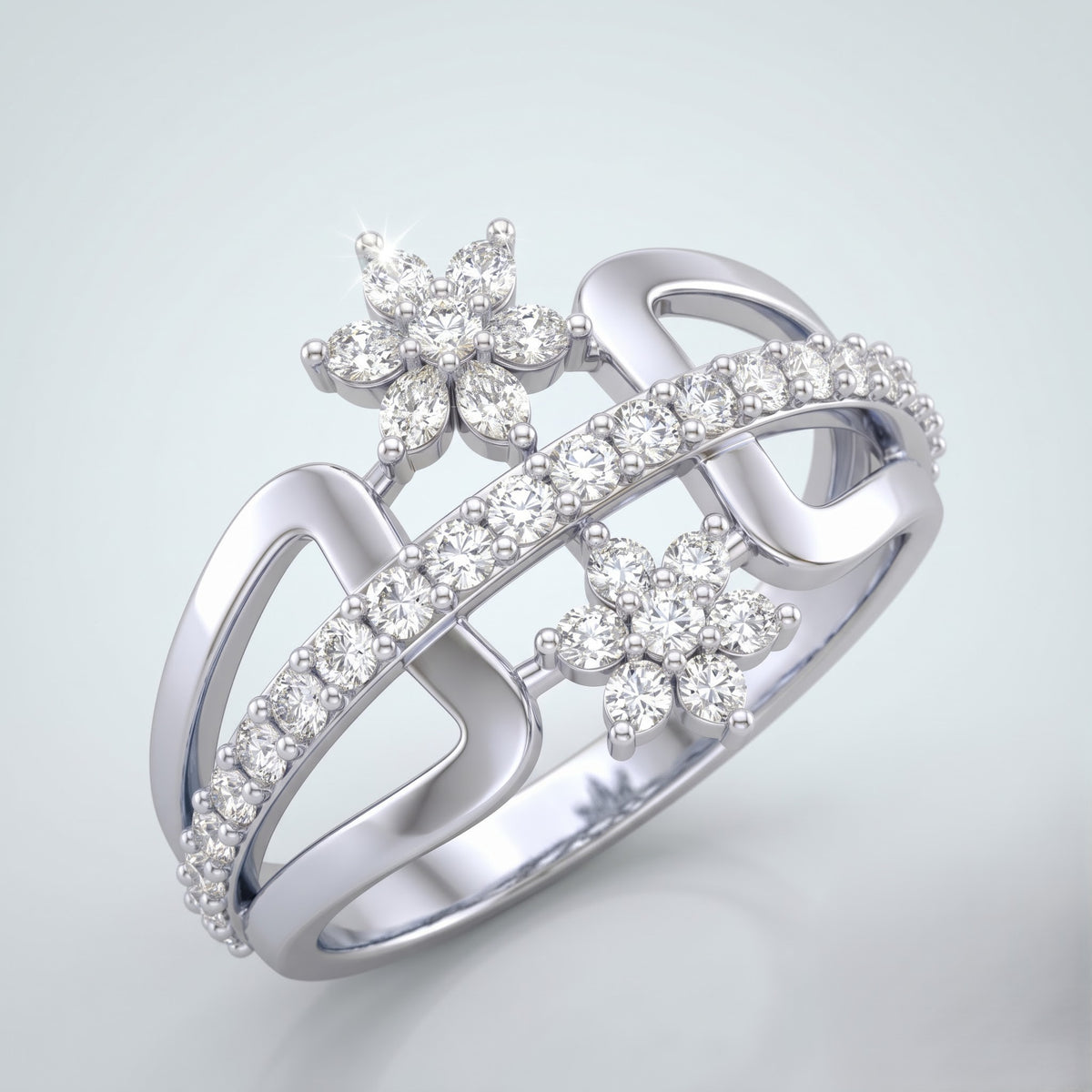The Botanical Open-Work Silver Ring