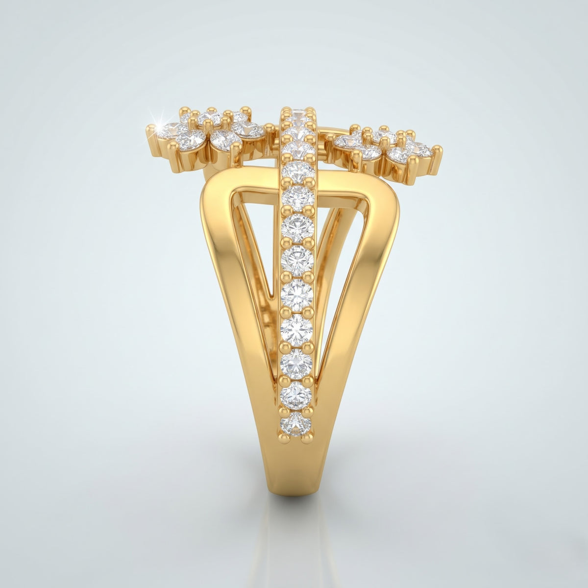 The Botanical Open-Work Silver Ring
