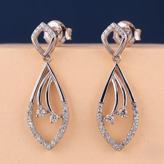 The Silver Sweeping Cascade Drop Earrings