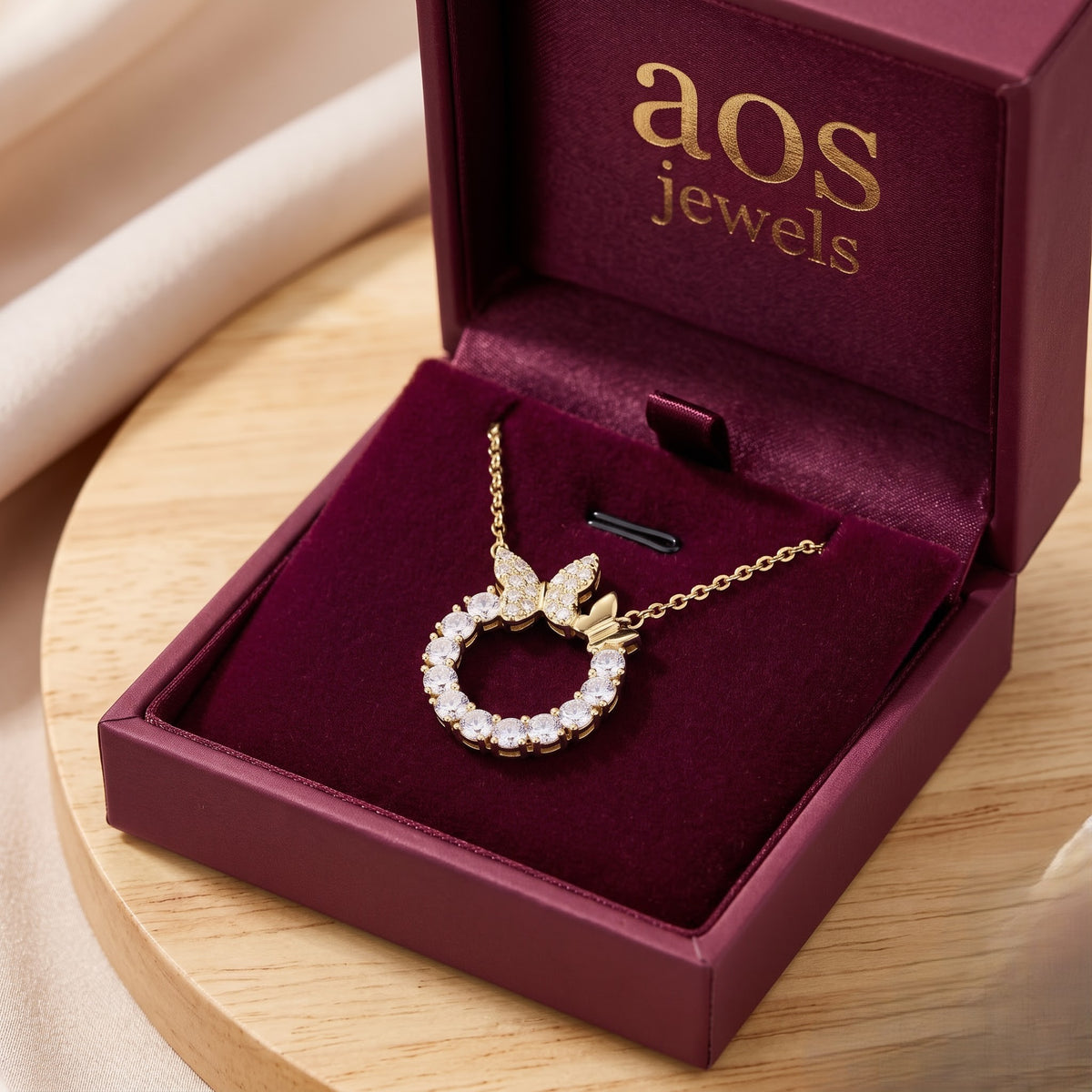 The Silver Butterfly Wreath Pendant