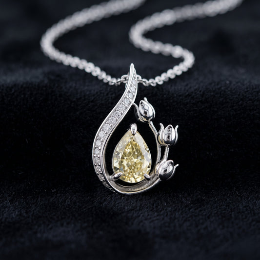 The Silver Tulip Blossom Pendant