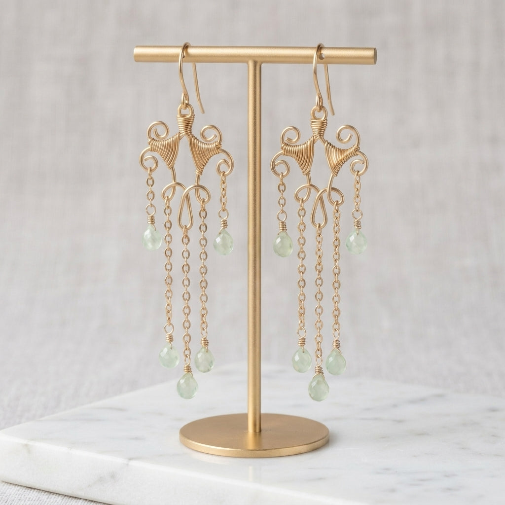 Delicate Scrollwork Silver Teardrop Dangle Earrings