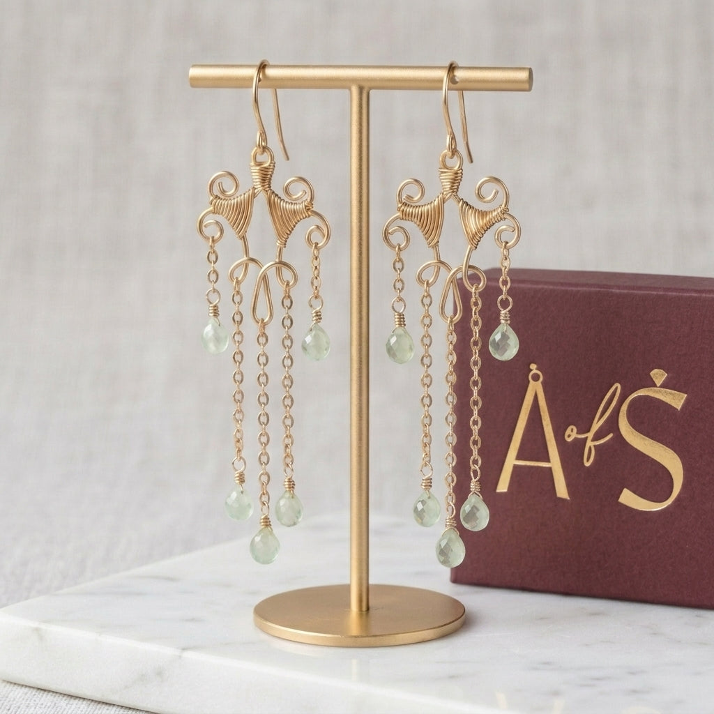 Delicate Scrollwork Silver Teardrop Dangle Earrings