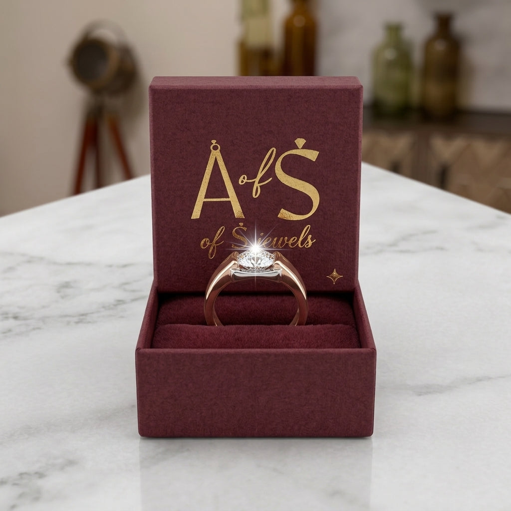 A classic solitaire engagement 925 silver ring