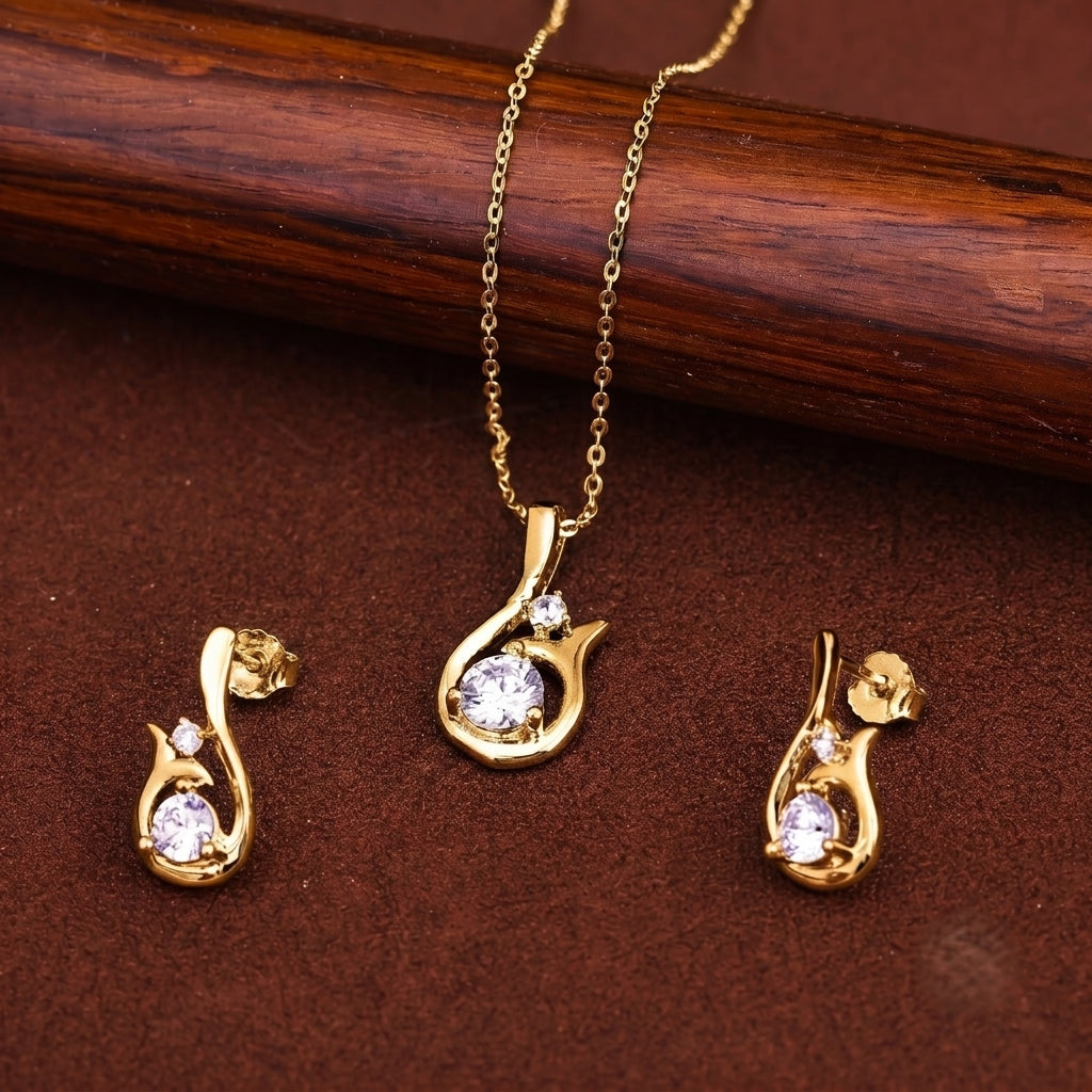 The Hook Shape Silver Chain Pendant