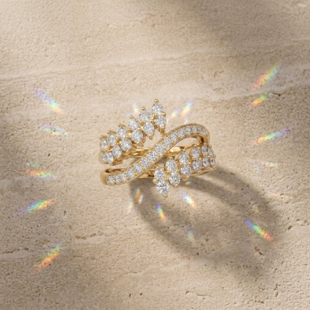 A silver-toned double 925 Silver Ring