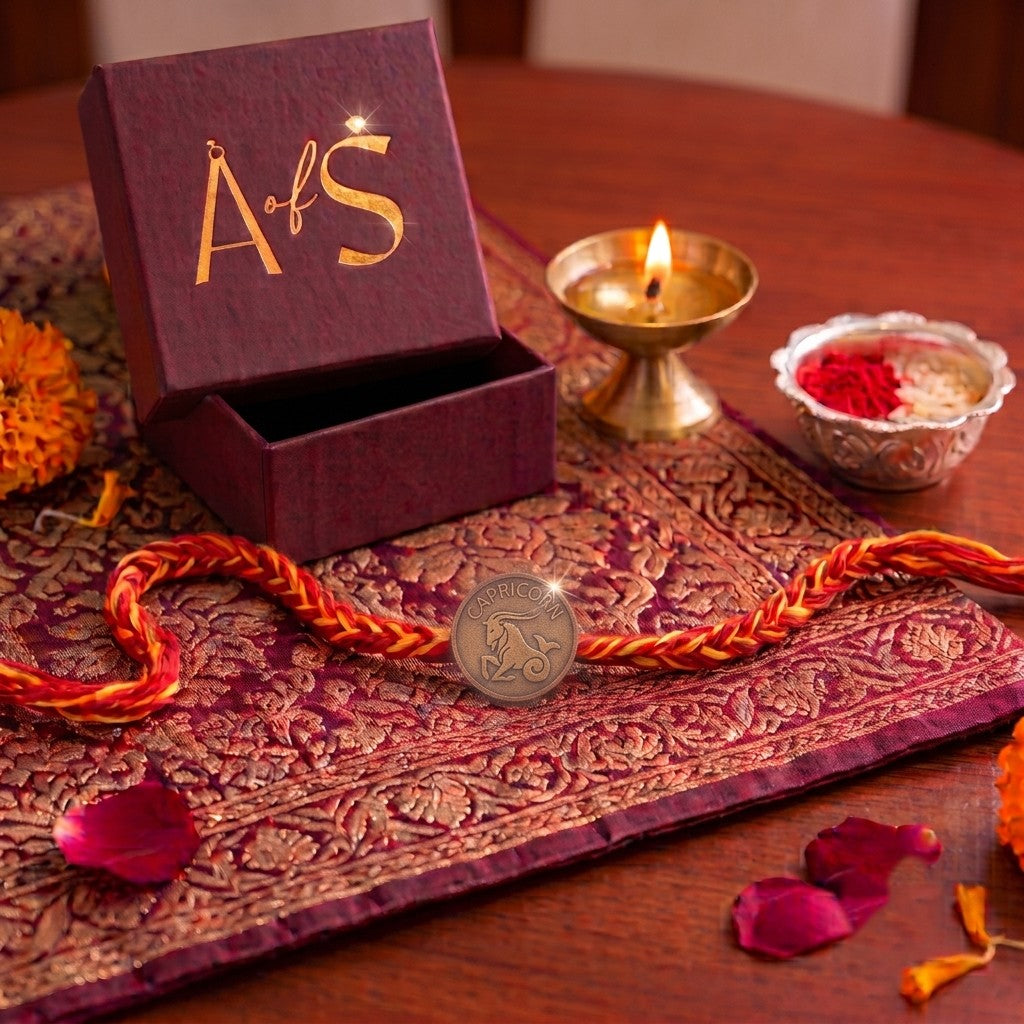 Zodiac sign 925 Silver Rakhi