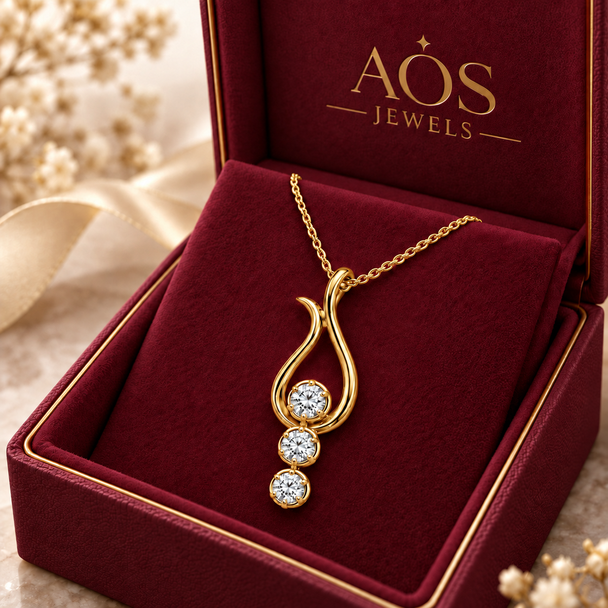 The Sterling Silver Ribbon Drop