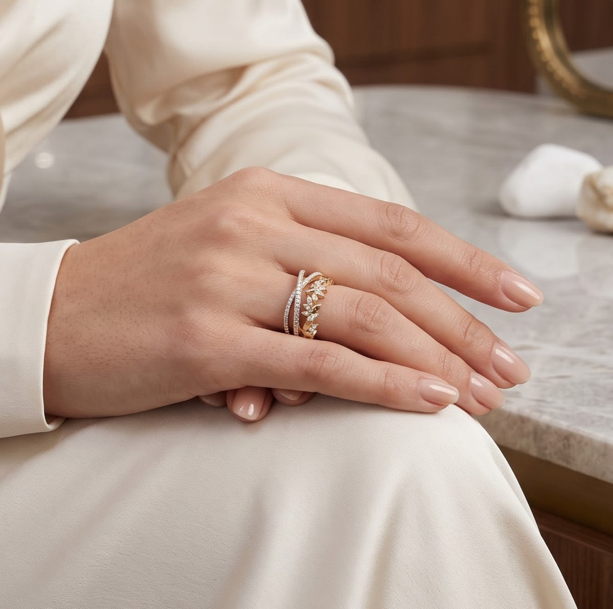 The 'Enchanted Forest' Layered Silver Ring