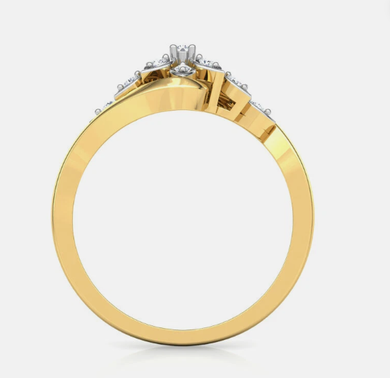 the 925 silver ring in gold plated