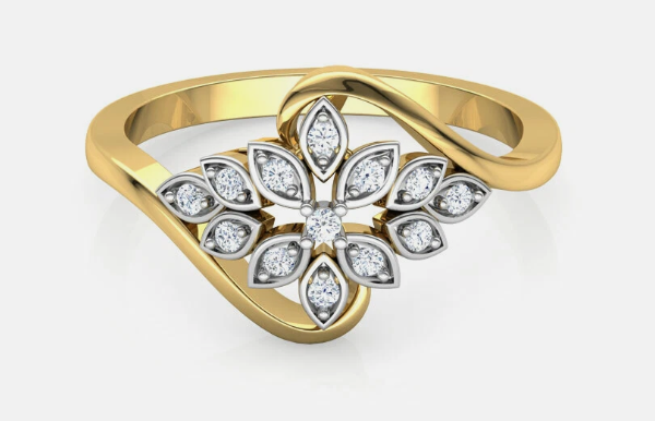 the 925 silver ring in gold plated