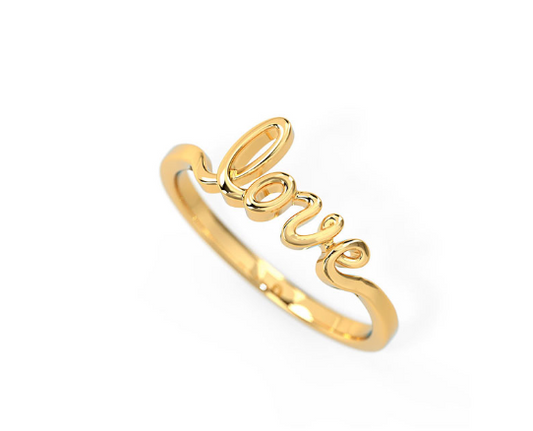 The Love Band in 925 Silver Ring