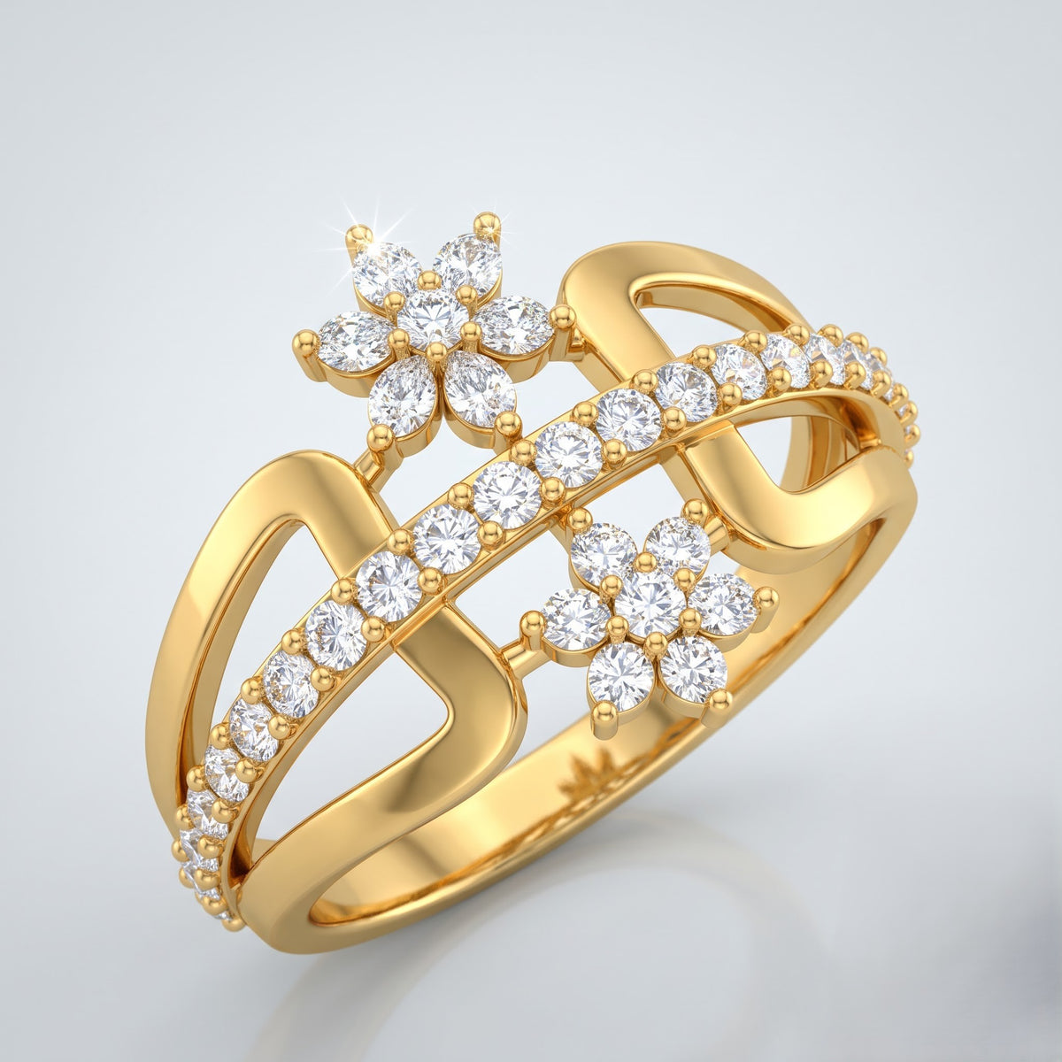The Botanical Open-Work Silver Ring