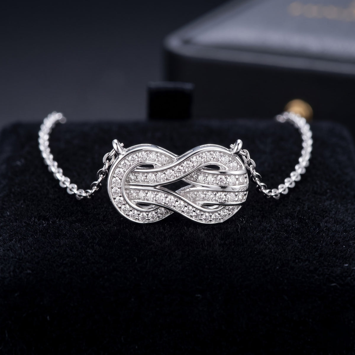 The Silver Pavé Infinity Knot Pendant