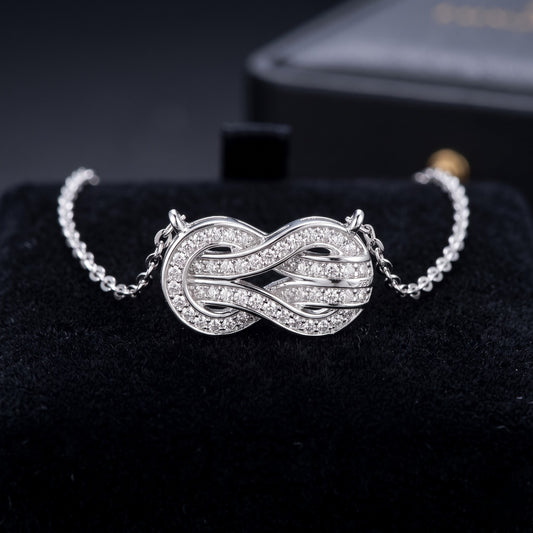 The Silver Pavé Infinity Knot Pendant