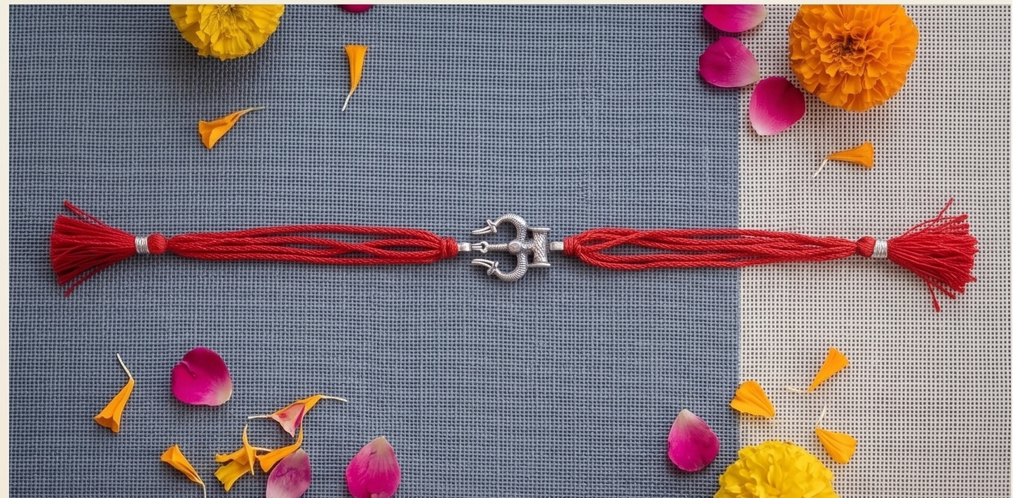 The Trisul 925 Silver Rakhi