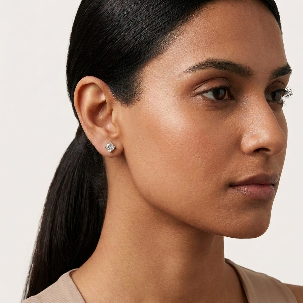 the gold color stud 925 silver
