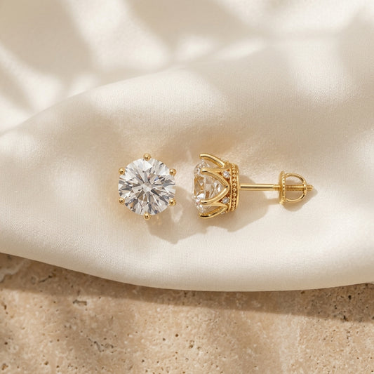 925 silver gold plated stud