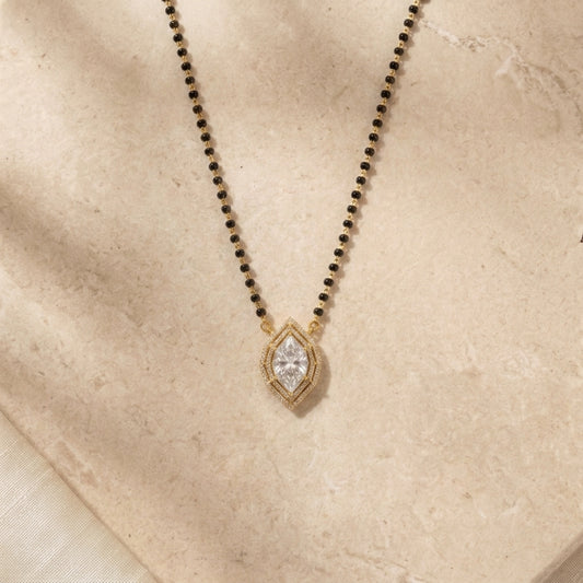 The gold color 925 silver mangalsutra