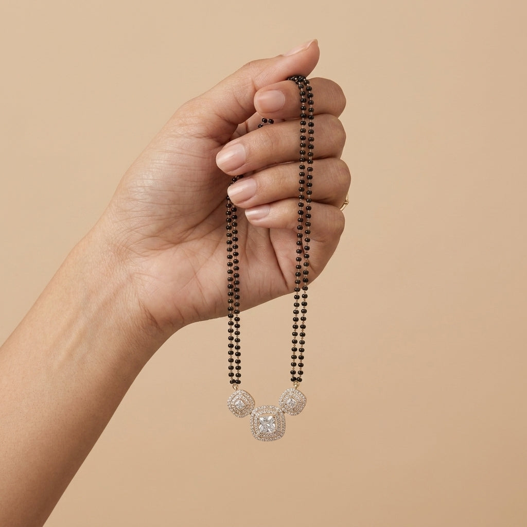 The 925 Silver Gold Plated Mangalsutra
