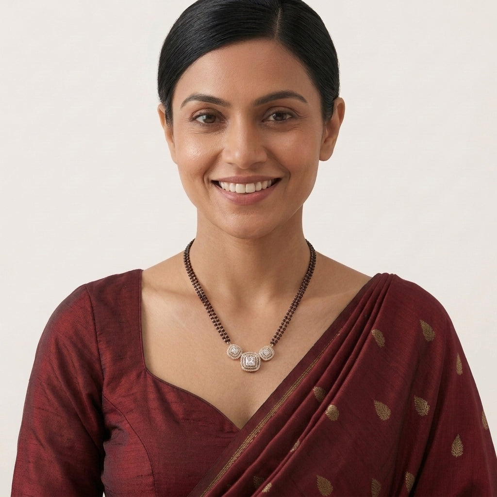 The 925 Silver Gold Plated Mangalsutra